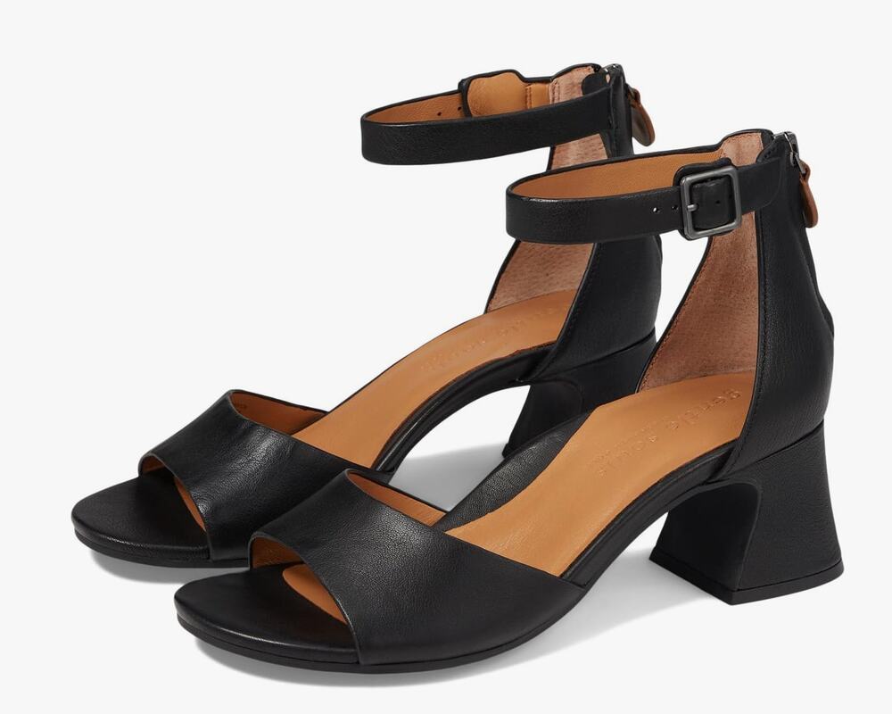 Gentle Souls Kenneth Cole Iona Heels 6 Black Leather NWOT Pumps Sandals Comfort